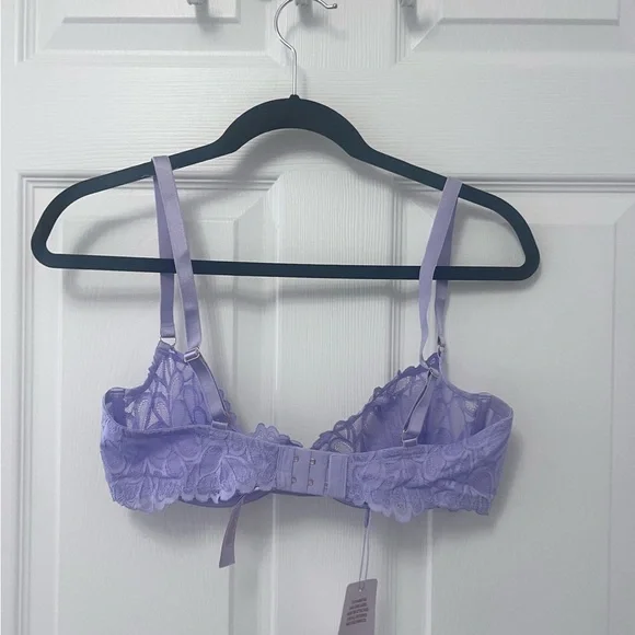 Savage Not Sorry Unlined Lace Balconette Bra in Lavender - Picture 5 of 7